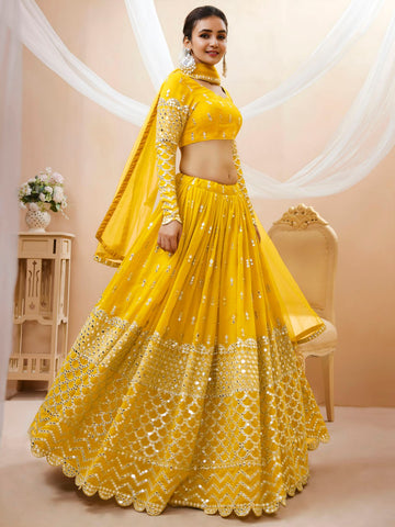 Sunshine Sequins-Work Lehenga