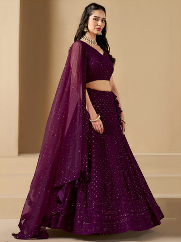 Wine color BRIDESMAID LEHENGA CHOLI