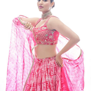 Designer Pink   color lehenga choli with Hand and Thread  Work  wedding party wear lehenga choli with dupatta