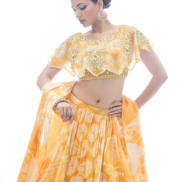 Designer Yellow color lehenga choli with Hand and Thread  Work  wedding party wear lehenga choli with dupatta