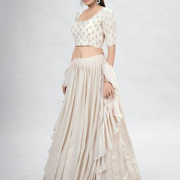 Designer  Grey color lehenga choli with Sequence and Thread  Work  wedding party wear lehenga choli with dupatta