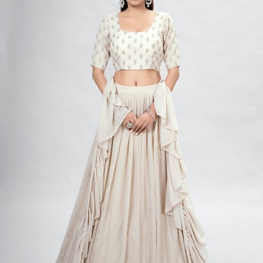 Designer  Grey color lehenga choli with Sequence and Thread  Work  wedding party wear lehenga choli with dupatta