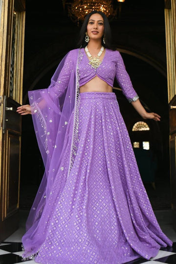 Purple Lehenga Choli For Women ,Indian Wedding wear