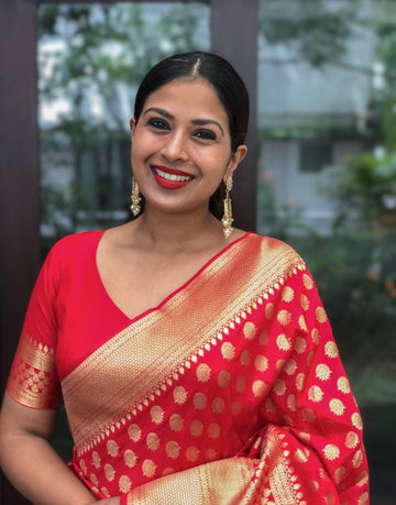Red Banarasi Silk saree  for Women or girls