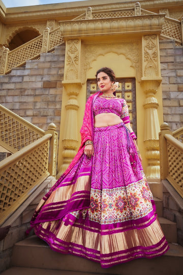 Rani Pink Ready to Wear Lehenga choli for women or girls