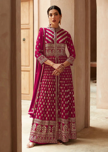 Pink Georgette  Designer Gown For Women Or Girls