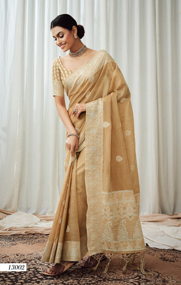 Luckhnowi   Yellow  Designer  Saree for women or girls, designer latest wedding wear saree