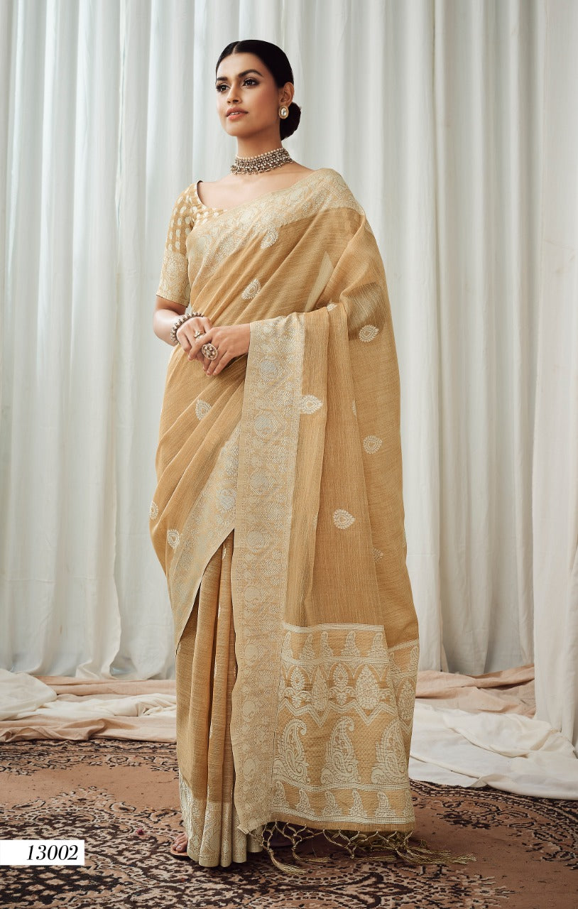 Luckhnowi   Yellow  Designer  Saree for women or girls, designer latest wedding wear saree