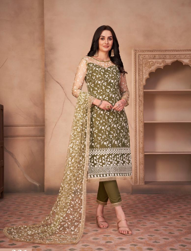 Mehendi Net  Zari, thread Sequence embroidery Work Designer kurti  For Women Or Girls
