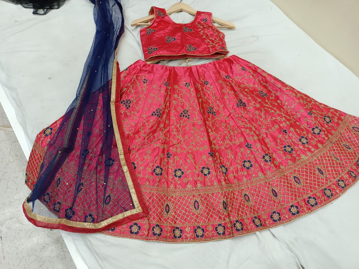 Designer Red color lehenga choli with Mirror and Sequence Embroidery Work wedding party wear lehenga choli with dupatta