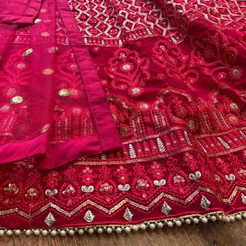 Designer Pink  color lehenga choli with Embroidery Work wedding party wear lehenga choli with dupatta