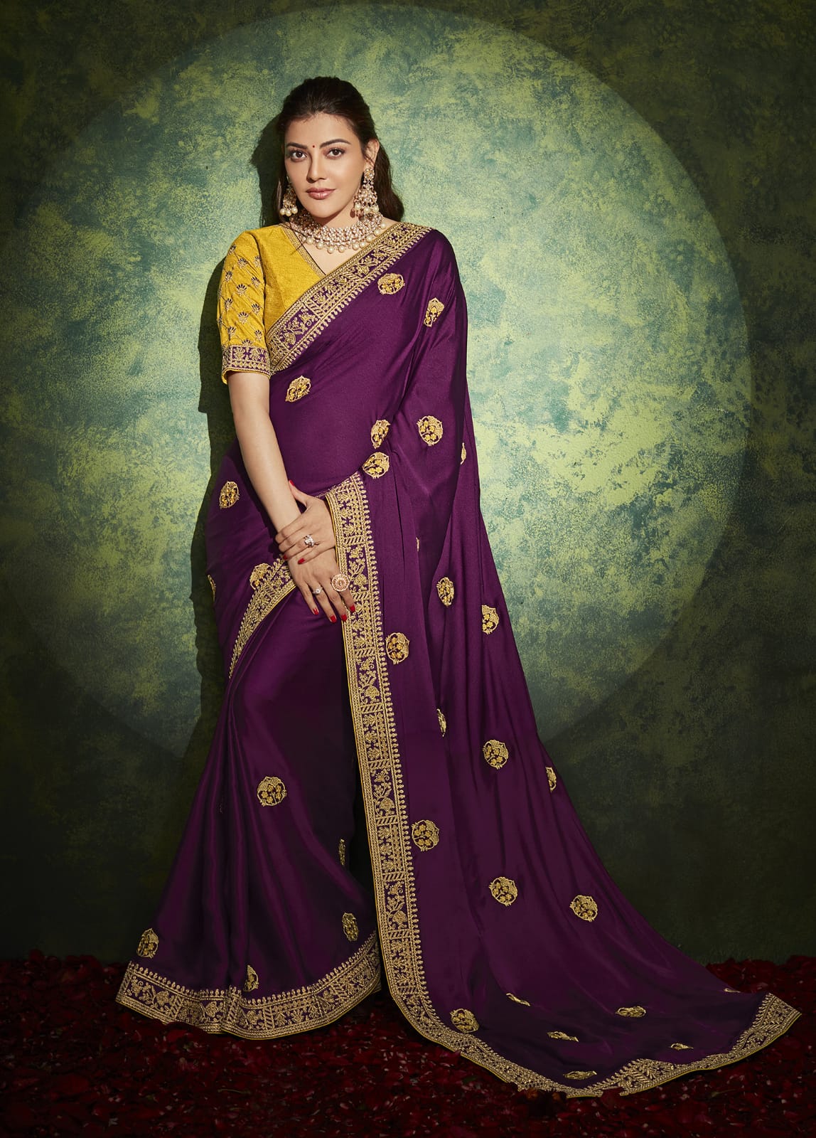 Purple Soft Silk   saree for women wedding  wear party wear designer sarees