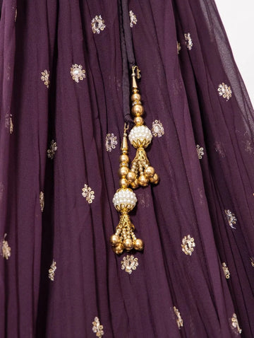 Designer Purple color lehenga choli with  Thread Sequence Embroidery Work  wedding party wear lehenga choli with dupatta