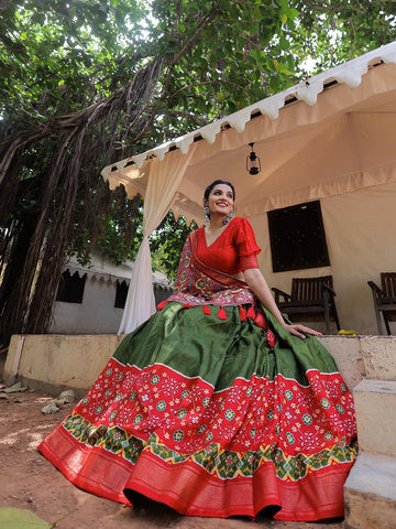 Designer Green and Orange  to magenta  color lehenga choli with Printed with foil work   wedding party wear lehenga choli with dupatta