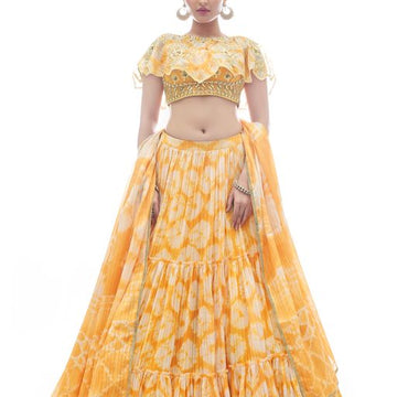 Designer Yellow color lehenga choli with Hand and Thread  Work  wedding party wear lehenga choli with dupatta