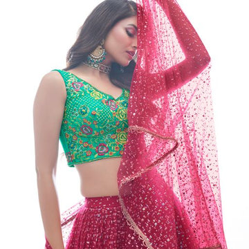 Designer   Red color lehenga choli with   Thread and Hand  Work    wedding party wear lehenga choli with dupatta